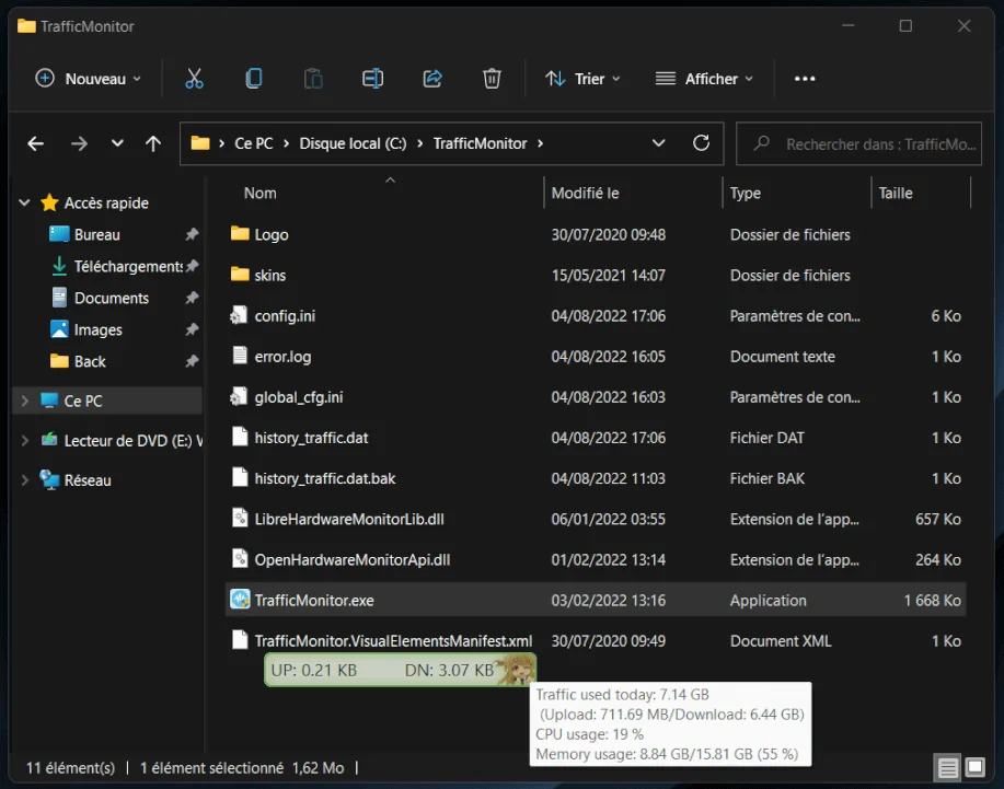 Comment Afficher Le Débit Internet Dans La Barre des Tâches – NetSpeedMonitor pour Windows 11 Extraire-TrafficMonitor-Zip Extraire-TrafficMonitor-Zip Comment Afficher Le Débit Internet Dans La Barre des Tâches – NetSpeedMonitor pour Windows 11
