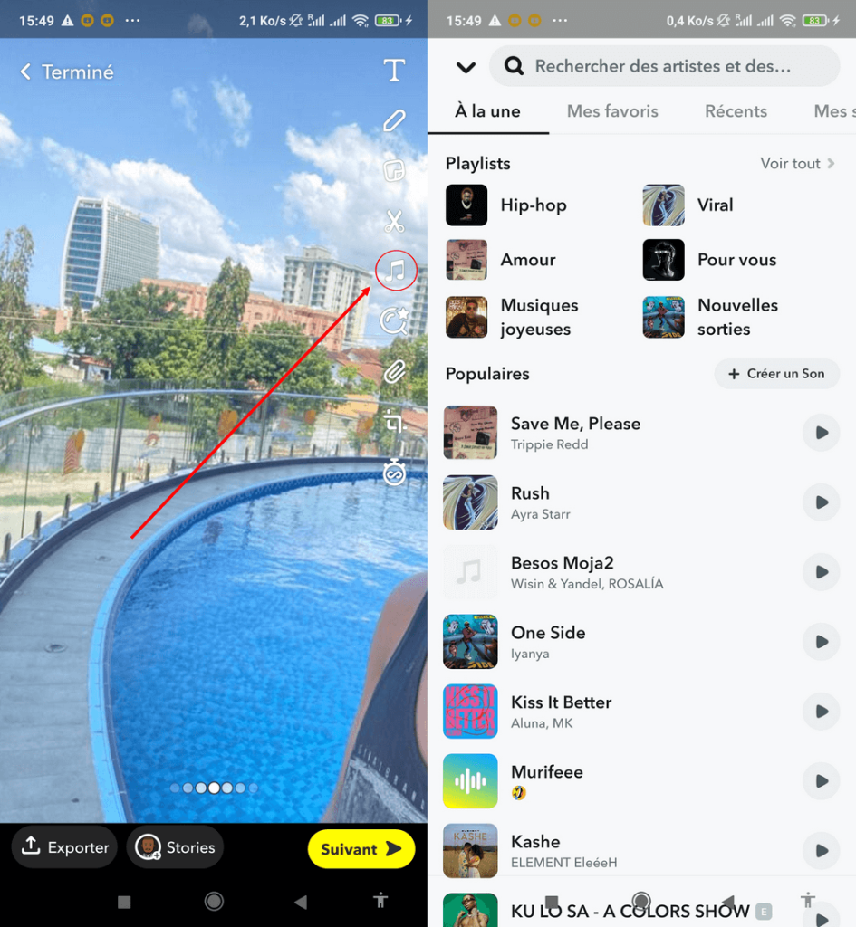 Snapchat-Story-945x1024 Top 8 Applis Pour Ajouter De La Musique Sur Une Vidéo pour iPhone & Android