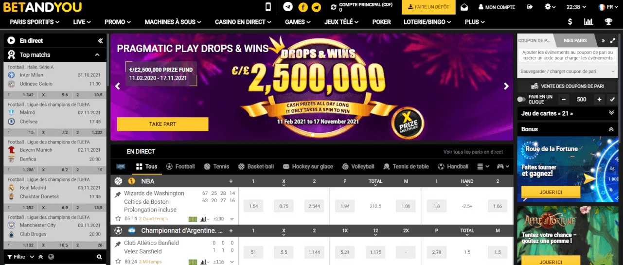 BetAndYou-RDC Les Meilleurs Sites de Paris Sportif en RDCongo