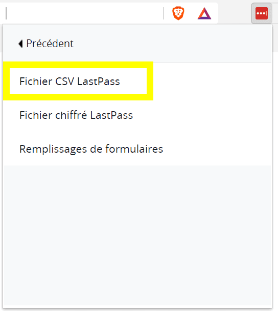 Exporter-Fichier-CSV-LastPass Comment Migrer de LastPass vers BitWarden sur Android, iOS & PC