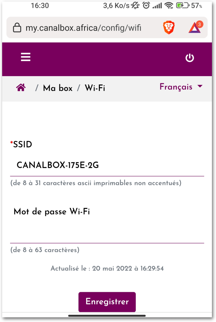 Changer-SSID-Mot-de-Passe-CANALBOX-688x1024 Comment Changer le Mot de Passe de son WiFi CANALBOX Afrique