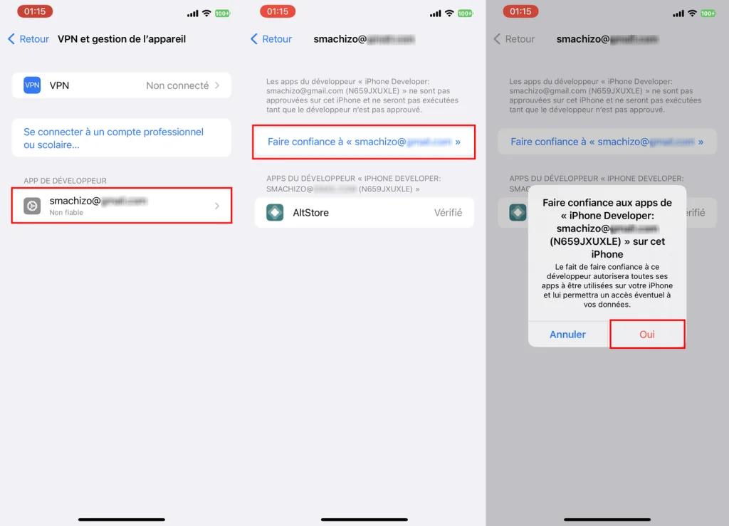 Faire confiance a AltStore 1024x739.png Comment Avoir YouTube Premium Gratuit sur iPhone Avec YTLitePlus (iOS 26)