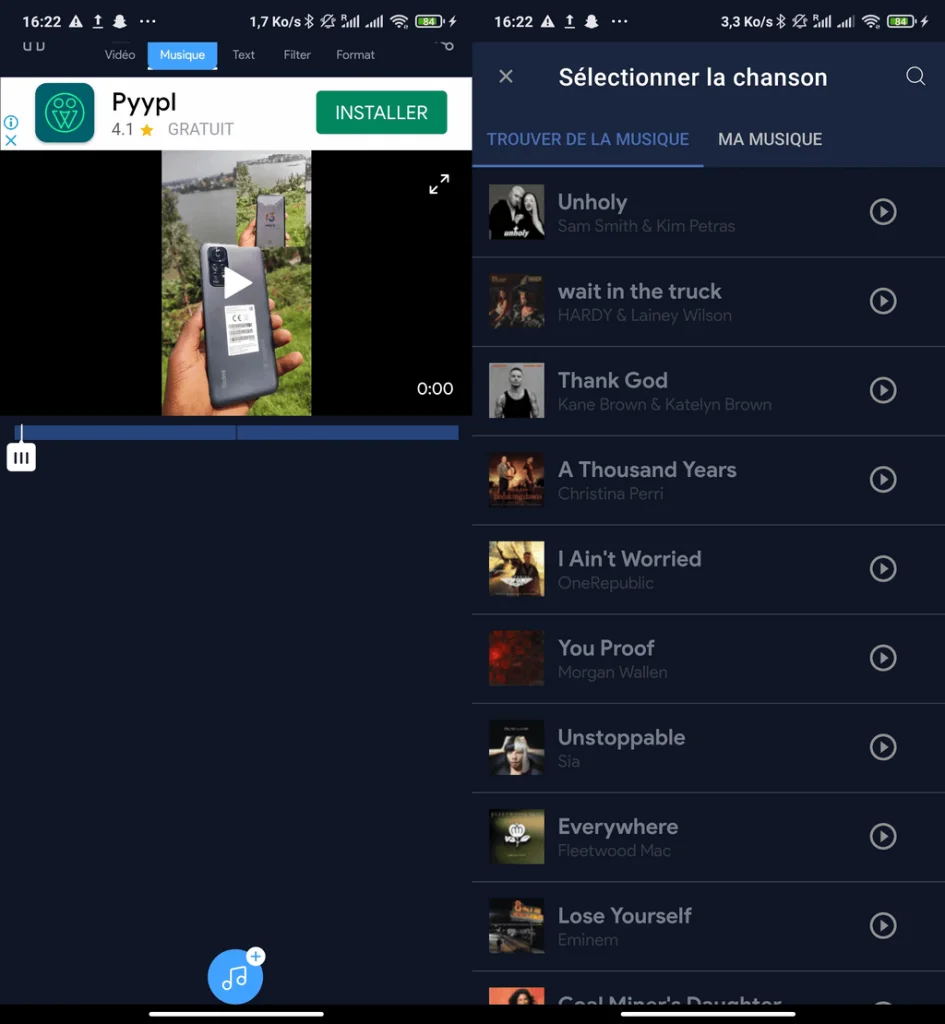 InVideo-Filmr-AJouter-Musique-sur-Video-945x1024 Top 8 Applis Pour Ajouter De La Musique Sur Une Vidéo pour iPhone & Android