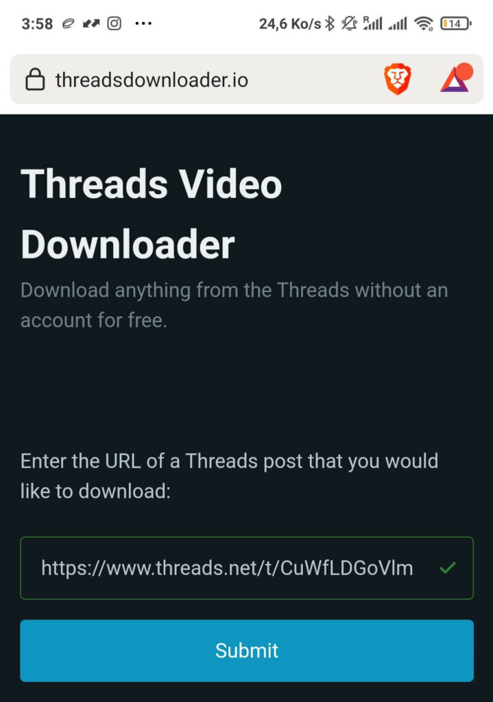 ThreadsDownloader-719x1024 Comment Télécharger Une Vidéo Threads (3 Méthodes)